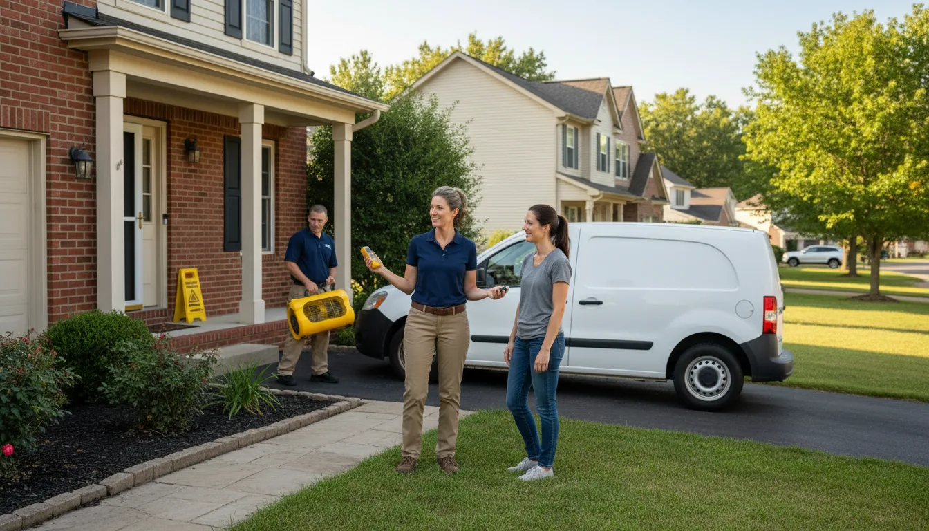 Residential water damage restoration in Franklin Grove, IL